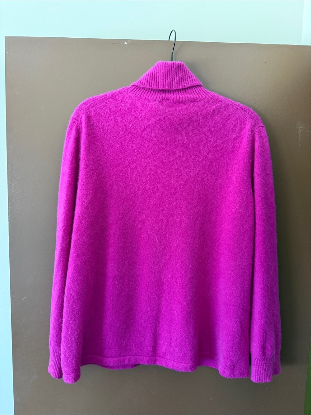 Adagio 100% Cashmere Magenta Pink Turtleneck Sweater - Picture 4 of 7